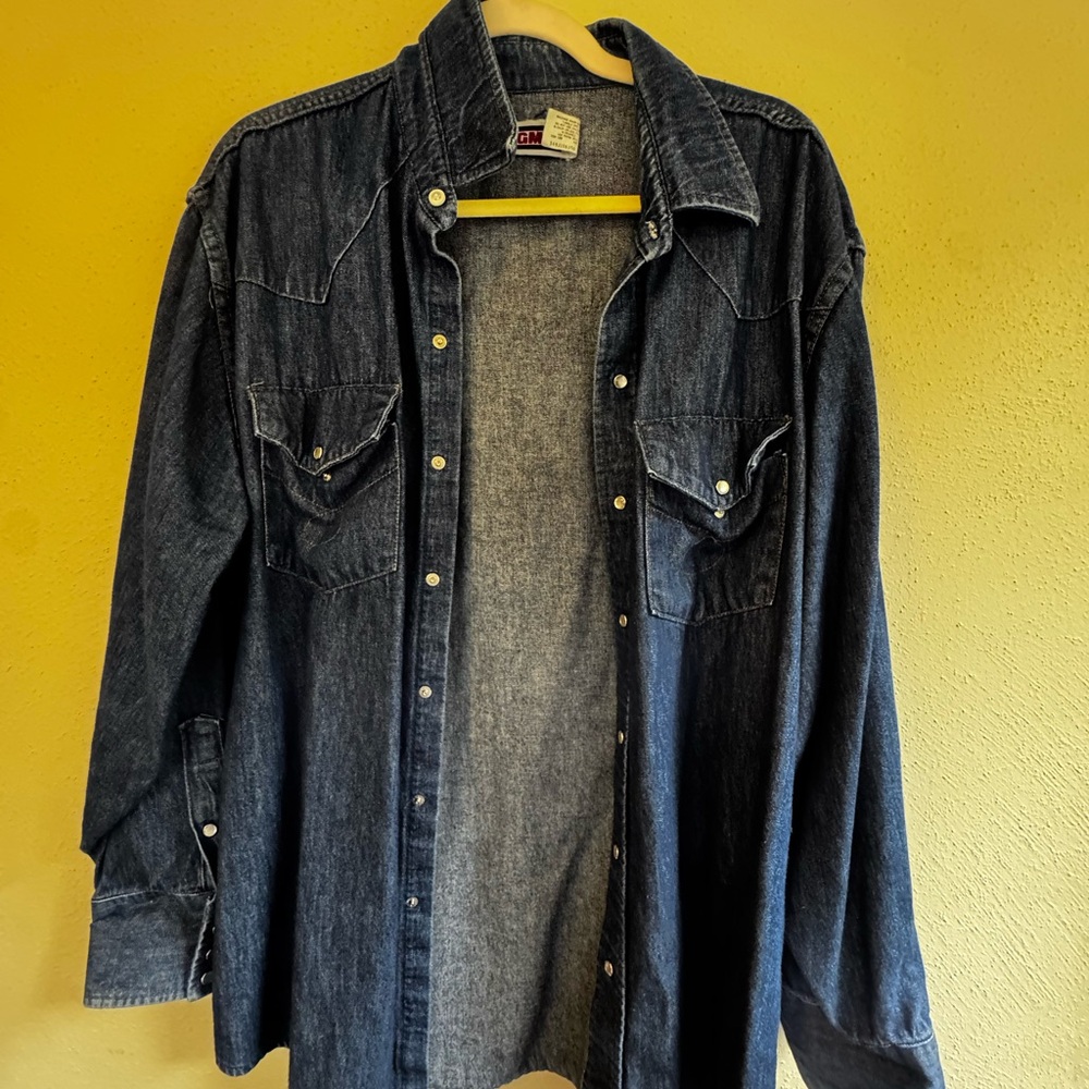 Vintage Denim Button-Up Shirt